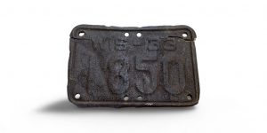 1933 WISCONSIN MOTORCYCLE LICENSE PLATE RARE 1850