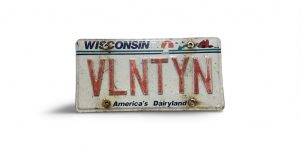 WISCONSIN LICENSE PLATE VALENTINE VANITY