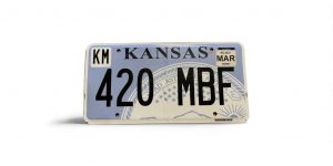 2020 KANSAS LICENSE PLATE 420 MBE