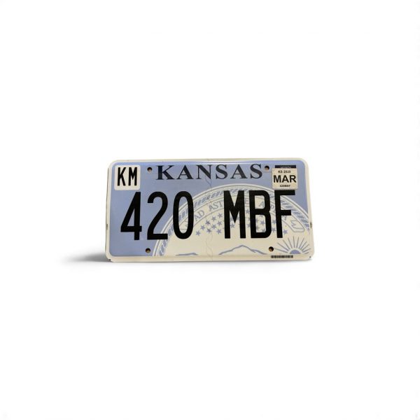 2020 KANSAS LICENSE PLATE 420 MBE