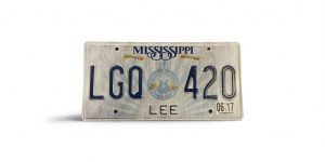 2017 MISSISSIPPI LGQ 420 LICENSE PLATE