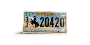 2019 WYOMING 20420 LICENSE PLATE 420
