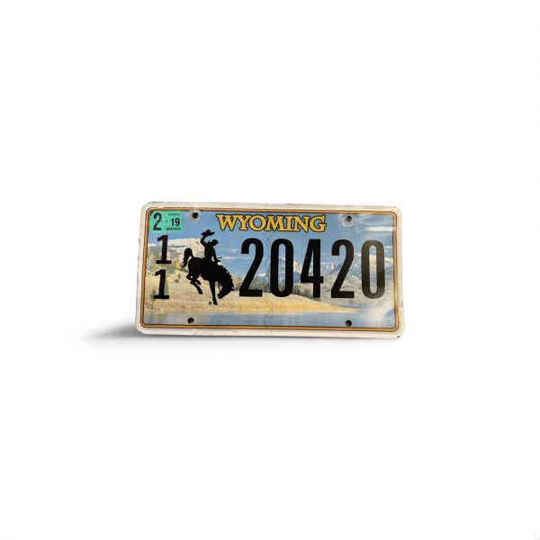 2019 WYOMING 20420 LICENSE PLATE 420