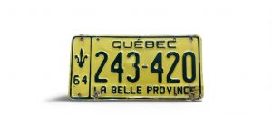 1964 QUEBEC LA BELLE PROVINCE 243 420 LICENSE PLATE