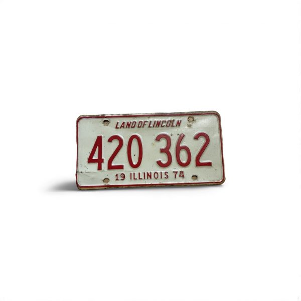 1974 ILLINOIS LICENSE PLATE 420 362