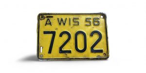 1956 WISCONSIN MOTORCYCLE LICENSE PLATE RARE 7202