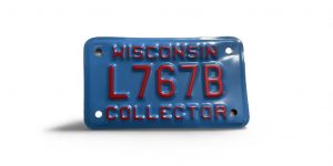 WISCONSIN MOTORCYCLE COLLECTOR LICENSE PLATE RARE L767B