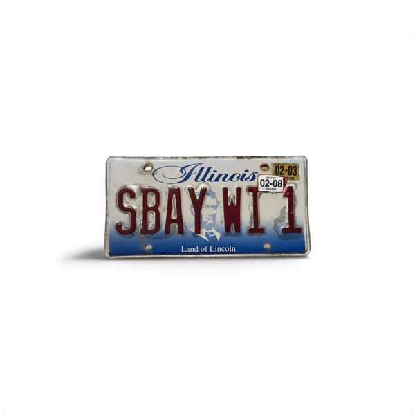 2008 ILLINOIS VANITY LICENSE PLATE SISTER BAY WISCONSIN