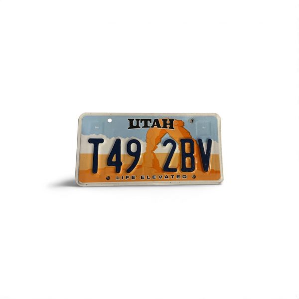 UTAH LICENSE PLATE T49 2BV