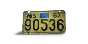 1967 WISCONSIN MOTORCYCLE LICENSE PLATE 90536