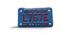 WISCONSIN MOTORCYCLE COLLECTOR LICENSE PLATE RARE L767E