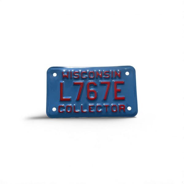 WISCONSIN MOTORCYCLE COLLECTOR LICENSE PLATE RARE L767E