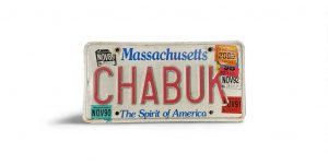 2000 MASSACHUSETTS VANITY LICENSE PLATE CHABUK