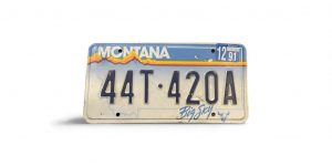 1991 MONTANA LICENSE PLATE 44T 420 A