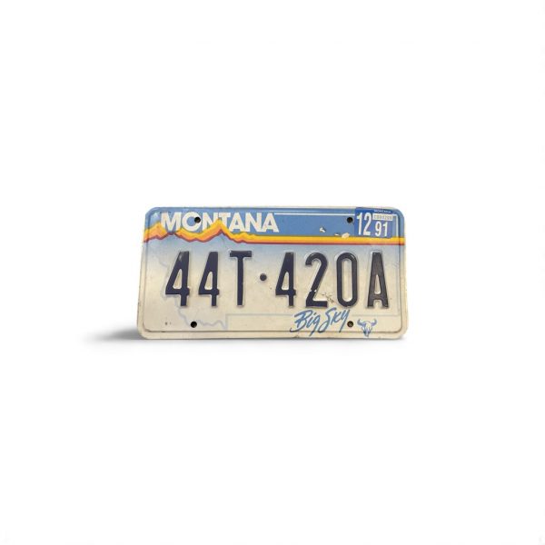 1991 MONTANA LICENSE PLATE 44T 420 A