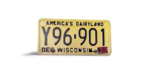 1986 WISCONSIN LICENSE PLATE Y96 901