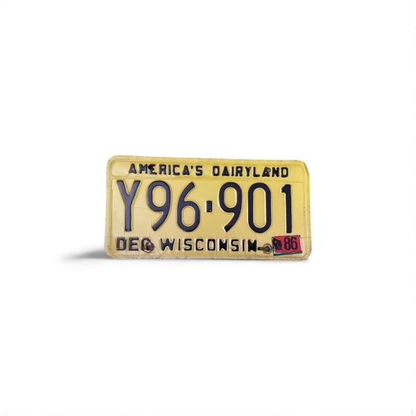1986 WISCONSIN LICENSE PLATE Y96 901