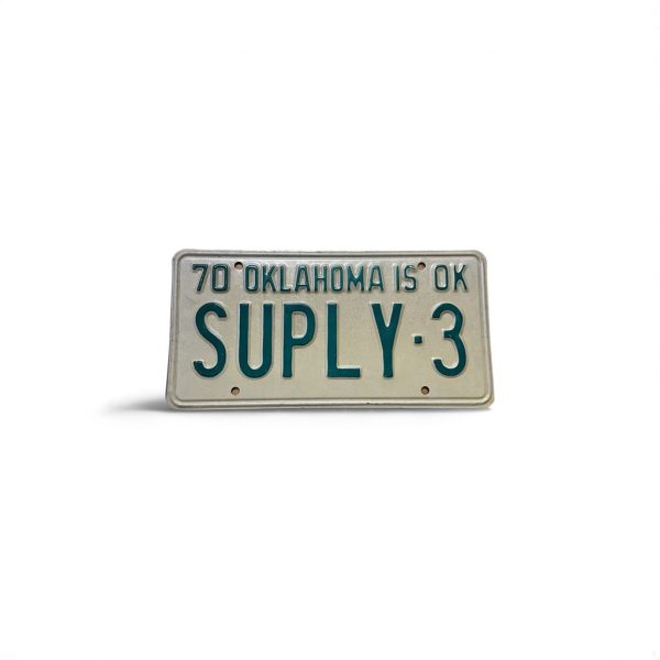 1970 OKLAHOMA LICENSE PLATE VANITY SUPPLY 3