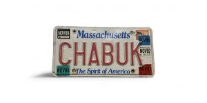1993 MASSACHUSETTS VANITY LICENSE PLATE CHABUK