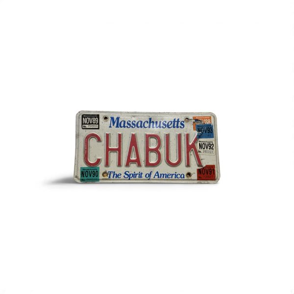 1993 MASSACHUSETTS VANITY LICENSE PLATE CHABUK