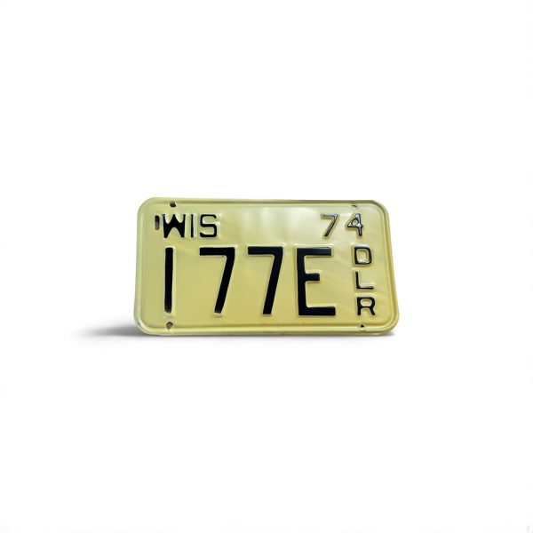 1974 WISCONSIN MOTORCYCLE DEALER LICENSE PLATE WITH ORIGINAL ENVELOPE 177E