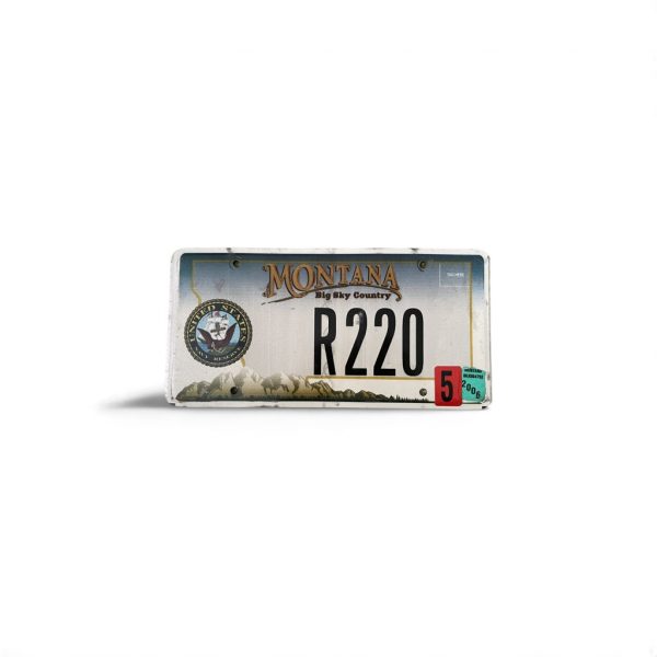 2006 MONTANA LICENSE PLATE R220 UNITED STATES NAVY RESERVE