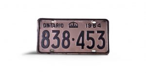1964 ONTARIO LICENSE PLATE 838 453