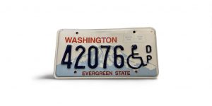 WASHINGTON LICENSE PLATE 42076 420 DISABLED EVERGREEN STATE