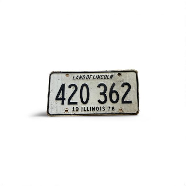 1978 ILLINOIS LICENSE PLATE 420 362