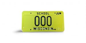 1980 WISCONSIN SAMPLE SCHOOL LICENSE PLATE 000 RARE