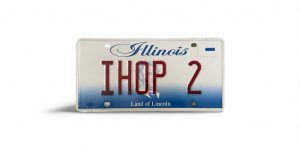 2000 ILLINOIS VANITY LICENSE PLATE IHOP 2