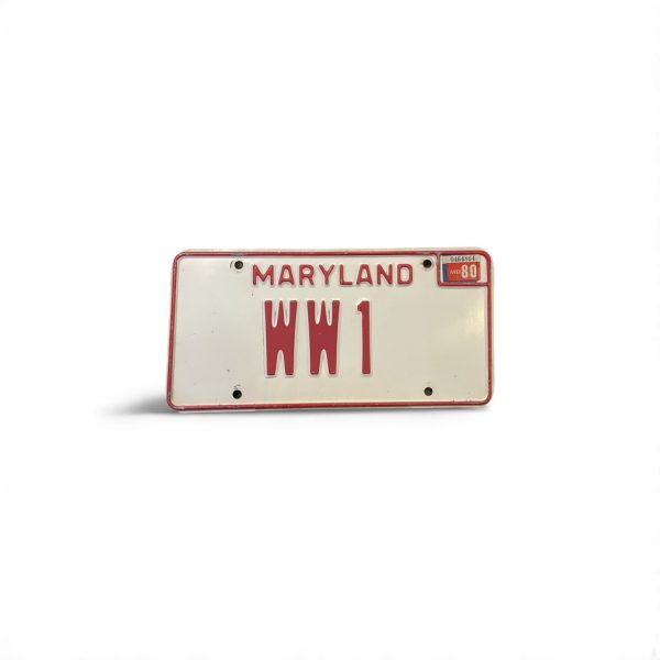 1980 MARYLAND VANITY WW1 WORLD WAR MILITARY