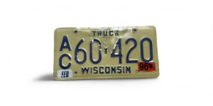 1996 WISCONSIN LICENSE PLATE 60 420 TRUCK