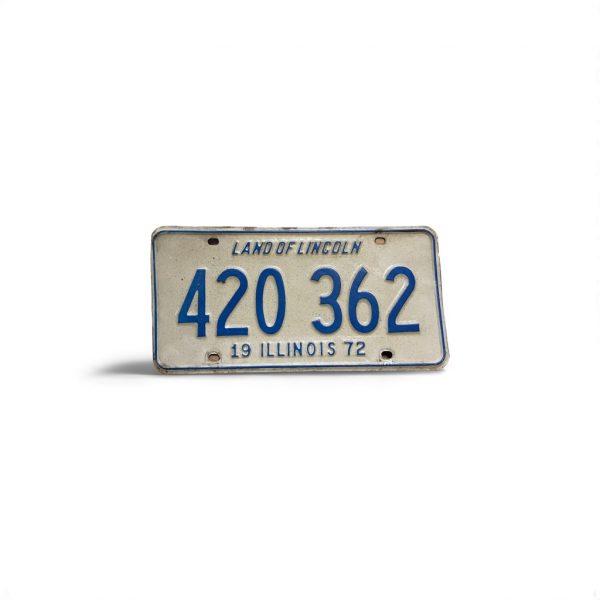 1972 ILLINOIS LICENSE PLATE 420 362