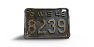 1948 WISCONSIN MOTORCYCLE LICENSE PLATE RARE 8239