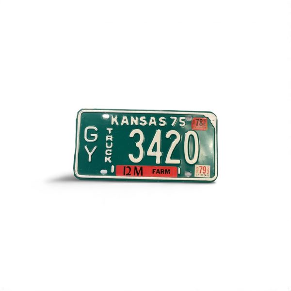 1975 KANSAS TRUCK LICENSE PLATE 3 420