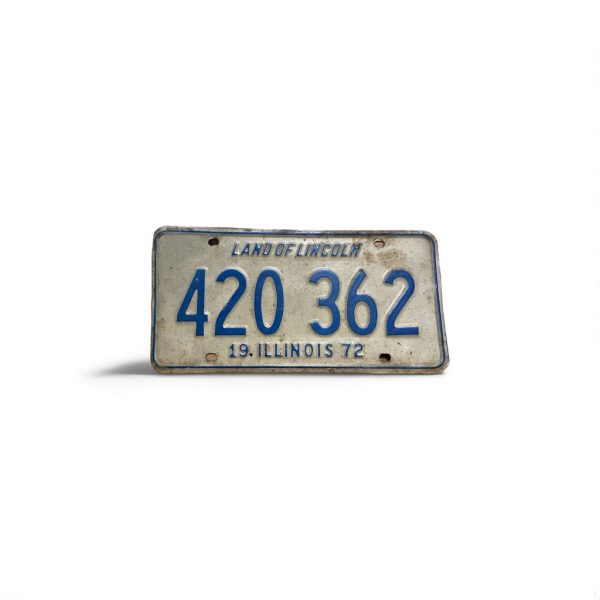 1972 ILLINOIS LICENSE PLATE 420 362