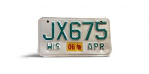 2006 WISCOINSIN MOTORCYCLE LICENSE PLATE JX675