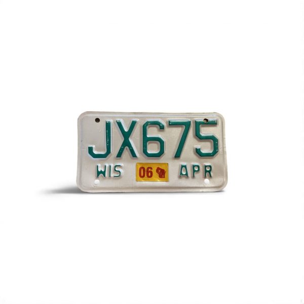 2006 WISCOINSIN MOTORCYCLE LICENSE PLATE JX675