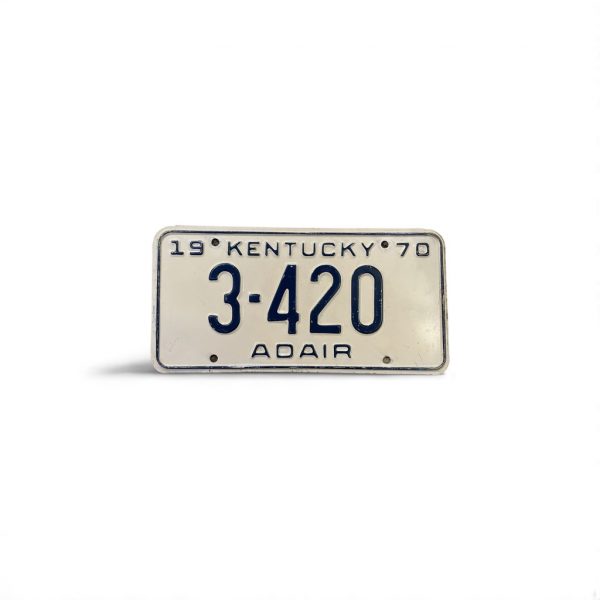 1970 KENTUCKY 3 420 LICENSE PLATE