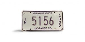2002 INDIANA LICENSE PLATE NON-MOTOR VEHICLE 5156