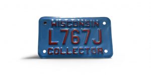 WISCONSIN MOTORCYCLE COLLECTOR LICENSE PLATE RARE L767J