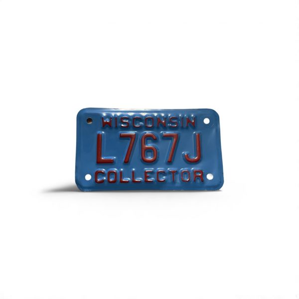 WISCONSIN MOTORCYCLE COLLECTOR LICENSE PLATE RARE L767J