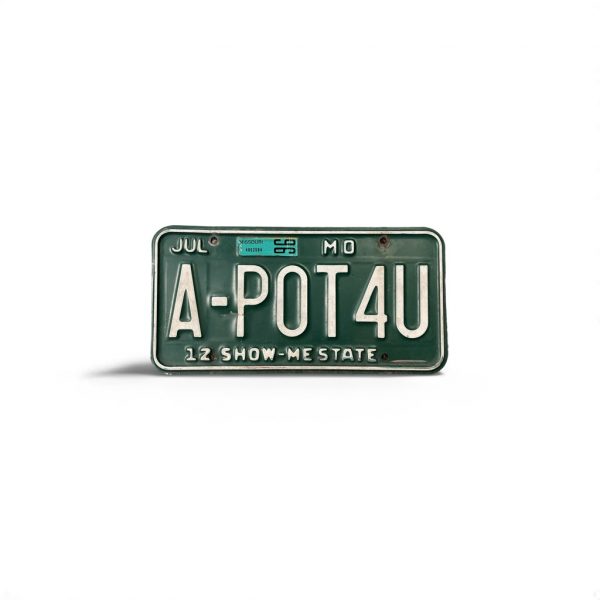 2012 MISSOURI LICENSE PLATE 420 A POT 4 U VANITY