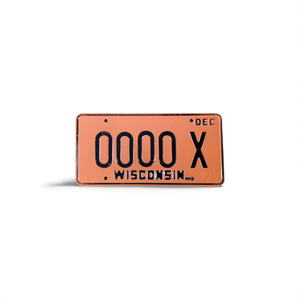 1980 WISCONSIN SAMPLE LICENSE PLATE 0000 X RARE