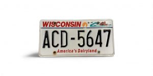 WISCONSIN LICENSE PLATE ACD 5647
