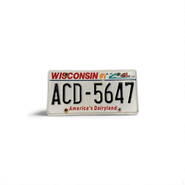 WISCONSIN LICENSE PLATE ACD 5647