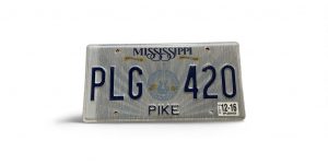 2016 MISSISSIPPI LICENSE PLATE PLG 420 GUITAR