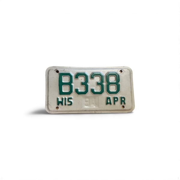 1994 WISCONSIN MOTORCYCLE LICENSE PLATE B338