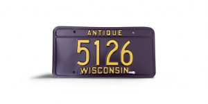 WISCONSIN LICENSE PLATE 5126 ANTIQUE